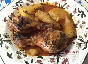 Foto principal de Muslos de pollo asados con ayudas enlatadas