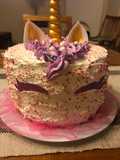 Torta unicornio con corazón de m&m... una sorpresa genial cuando la cortas!!