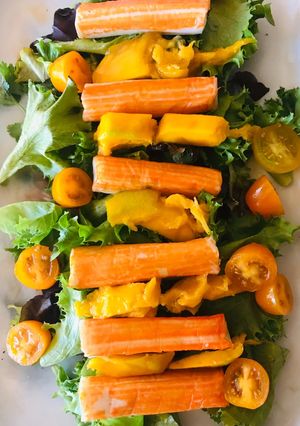 Foto de Salada de manga e delícia do mar