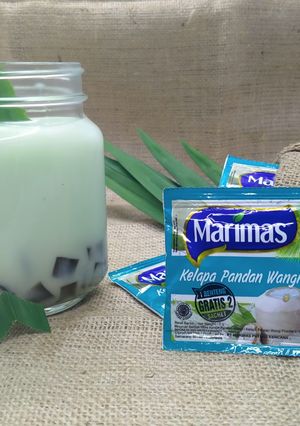 Foto resep Marimas Kelapa Pandan Wangi Cincau Susu