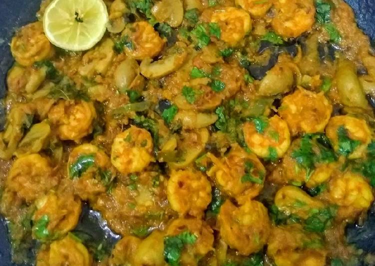 Recipe of Yummy Masala mushroom shrimps