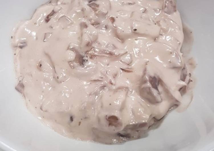 Salsa champiñones y nata