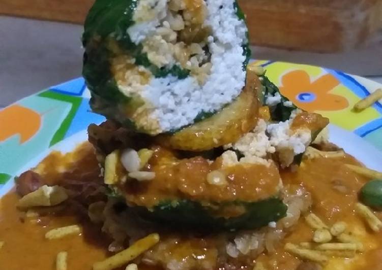 Spinach paneer roll mix match chat