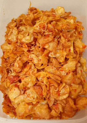 Foto resep Keripik Singkong Teri Balado