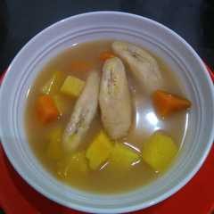 A picture of Kolak pisang kepok dan ubi.