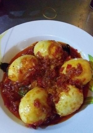 Foto resep Telur balado pedas manis