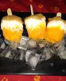 Grapes orange yogurt popsicles