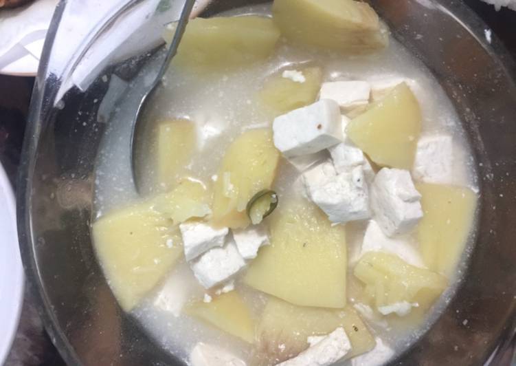 Cara termudah untuk Mudah Makan di DimeSayur santan sukun tahu