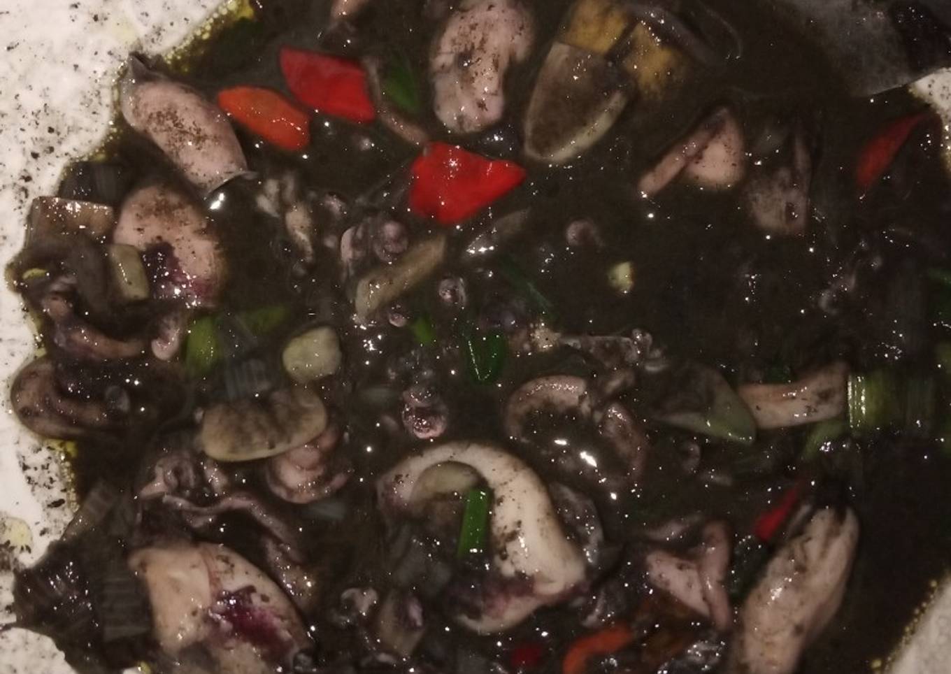 Cumi Bumbu Hitam Mudah