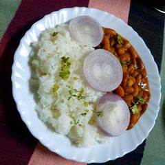 Rajma chawal A picture of Rajma chawal.
