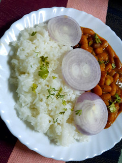 A picture of Rajma chawal.
