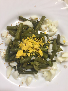 Una foto de Judías salteadas proteínicas saludables