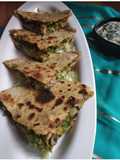 Broccoli cheese quesadilla