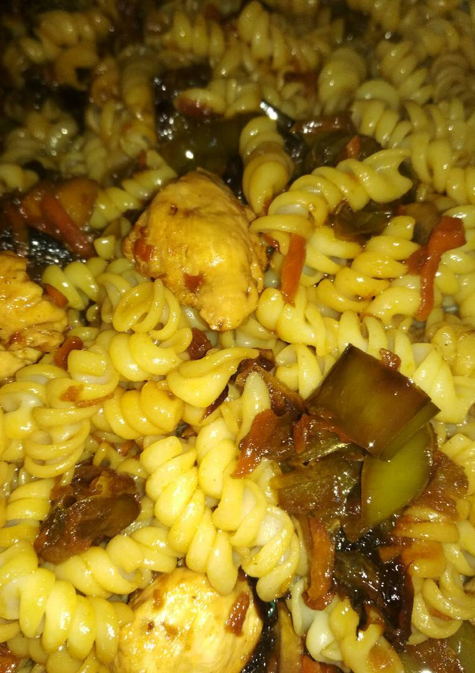 Una foto de Pasta de la huerta con soja