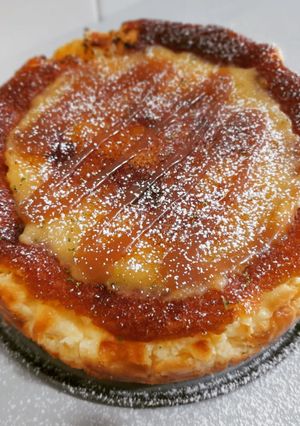 Una foto de Tarta de queso de limón estilo la Viña con lemon curd