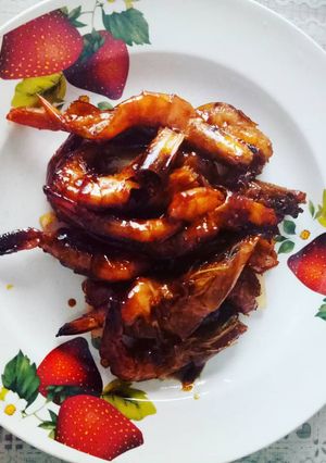 Foto resep Udang bakar saus madu (oven)