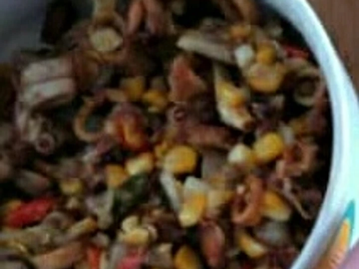Cara Simple Membikin Resep  Oseng cumi asin jagung manis yang Menggugah Selera, Sempurna