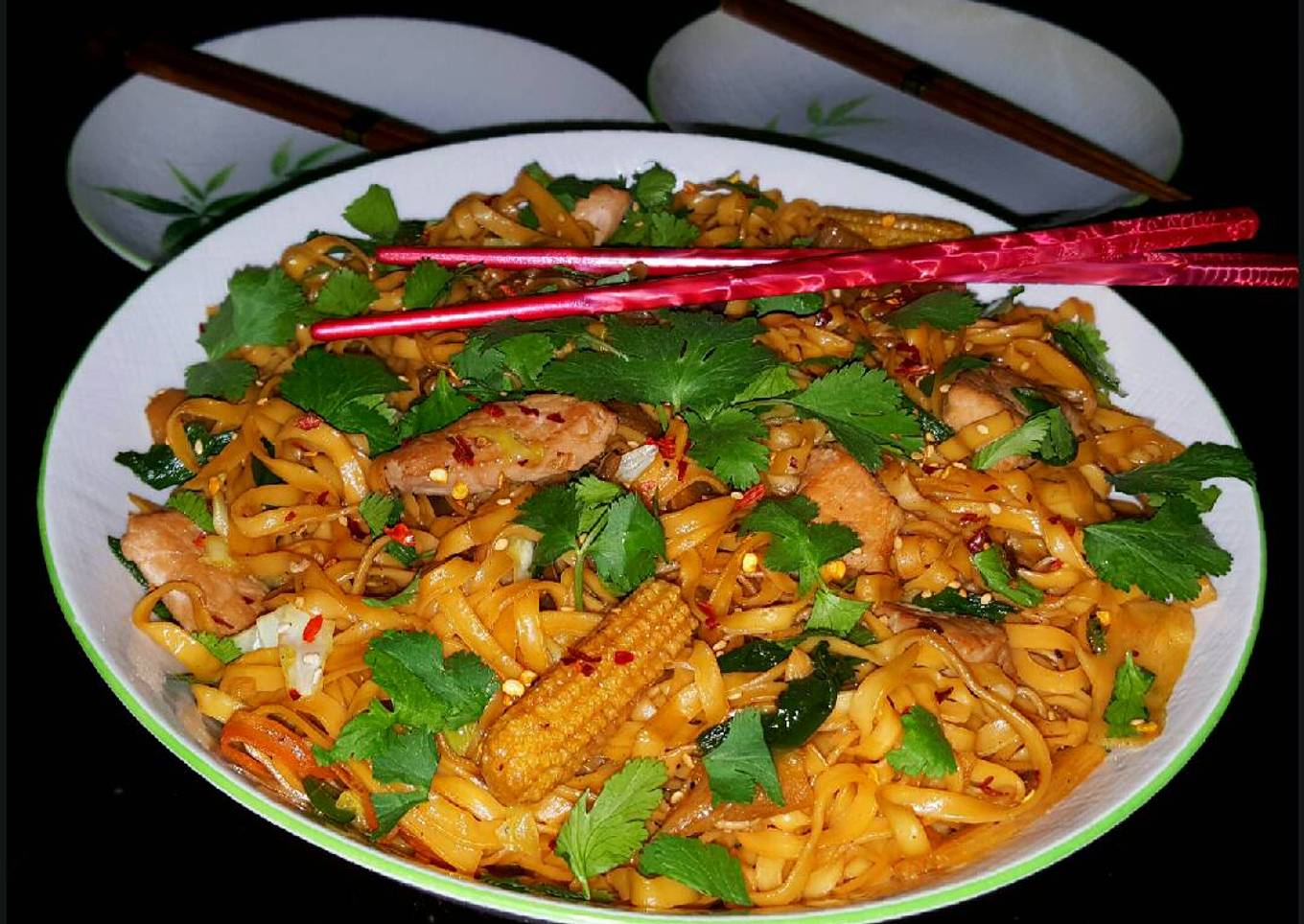 Mike's Pan Fried Pork Yakisoba 