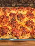 Stuffed Eggs with Meat, Gratinated with Bechamel
