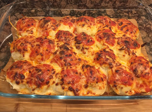 Foto principal de Huevos rellenos de carne, gratinados con bechamel