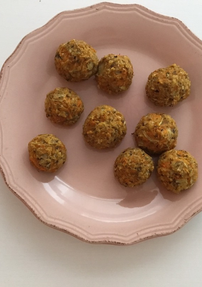 Una foto de Albóndigas de calabaza y champis