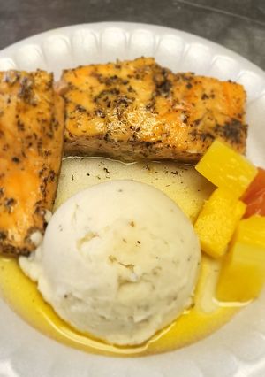A picture of Dill honey glazed salmon.
