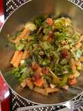 Pasta de lentejas con verduras