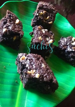 A picture of Brownie(with wheat flour).