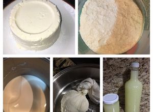 Una foto de Requesón Casero sin cultivos y suero de leche