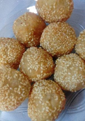 Foto resep Bola-bola singkong nanas wijen