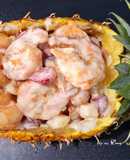 Tôm sốt trái thơm (dứa)