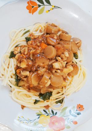 Foto resep Spageti Saus Ayam