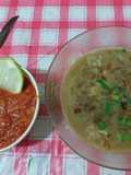 Coto Khas makassar dengan sambel Tauco