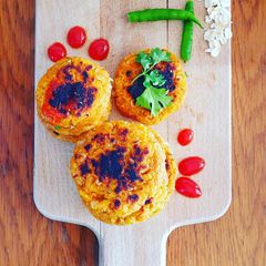 Sweet potatoes and oats Tikki A picture of Sweet potatoes and oats Tikki.