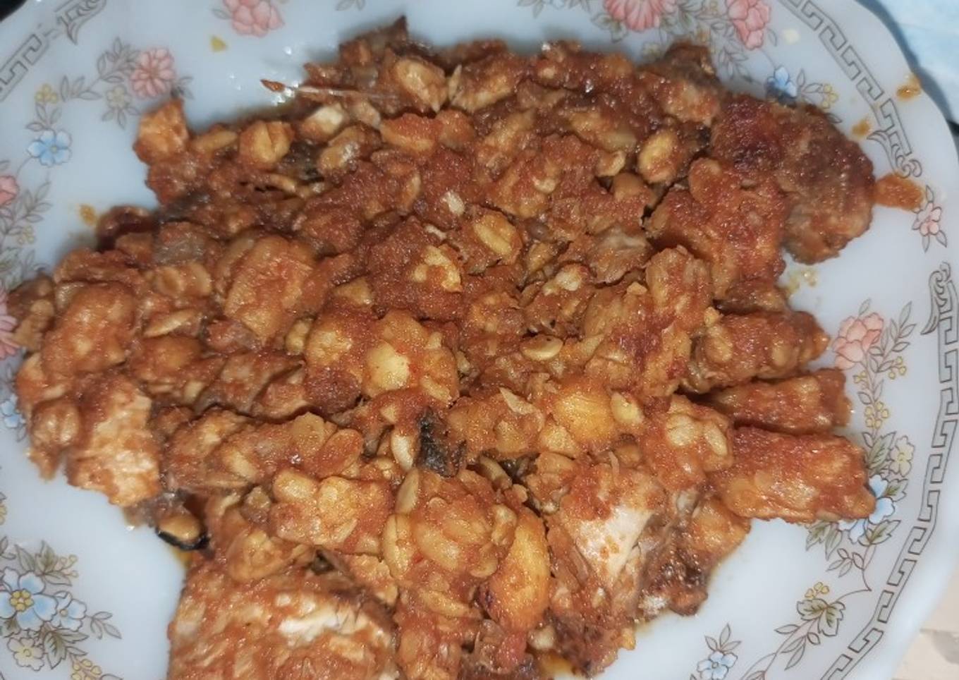 Balado Ikan panggang dan tempe