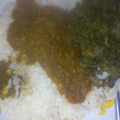 A picture of Rice with Datun zogala.