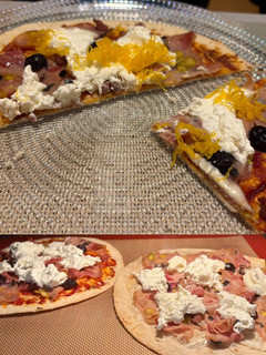 Una foto de Pizza light con masa de tortita