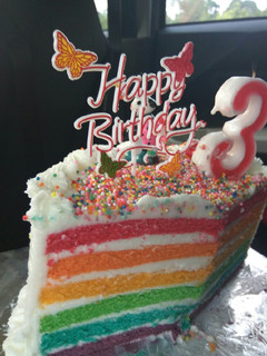 Foto resep Rainbow Cake Kukus Homemade