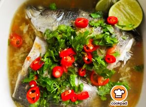 Gambar Ikan Siakap Stim Mudah