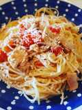 Pasta tonno, limone e parmigiano