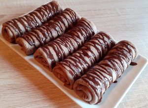 O poză a rețetei Clătite cu cacao și mascarpone.