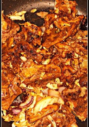 A picture of Pan grilled chicken.