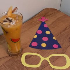 A picture of Orange and Muskmelon smoothie.