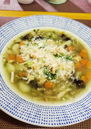 Una foto de Sopa minestrone