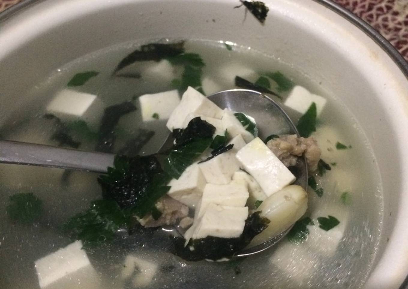 Miso tofu soup ala fe' #rabubaru