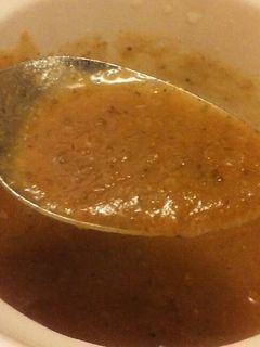 A picture of Roasted veggie soup.