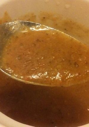 A picture of Roasted veggie soup.