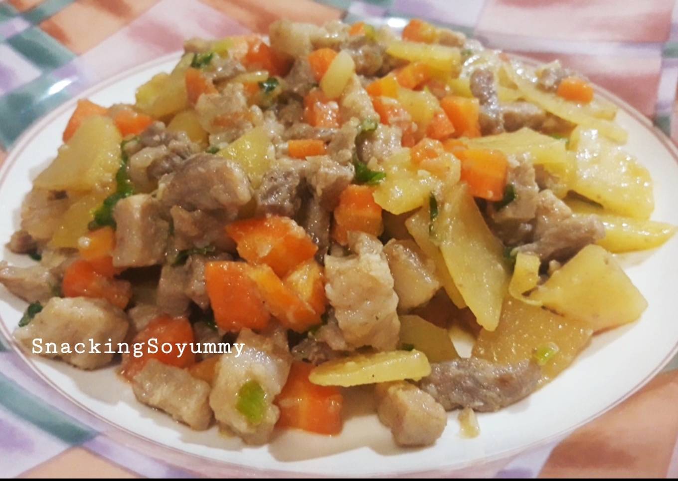 Resep tumis daging B2 (non halal)