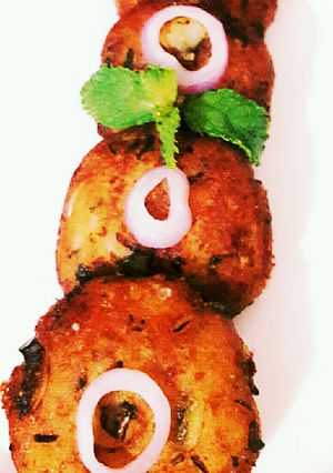 A picture of Sweet potato beetroot kebab.