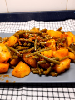 Una foto de Patatas con judías tiernas (Sin sal)